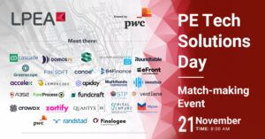 PE Tech Solutions match making event v3 logos 1